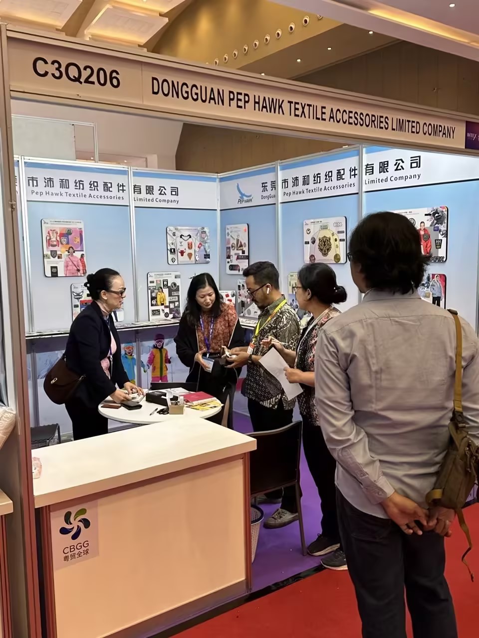 Pephwak exhibiting at a major industry trade fair (Booth C3Q206). A great opportunity to connect with clients and present our innovative range of textile accessories and solutions in person.